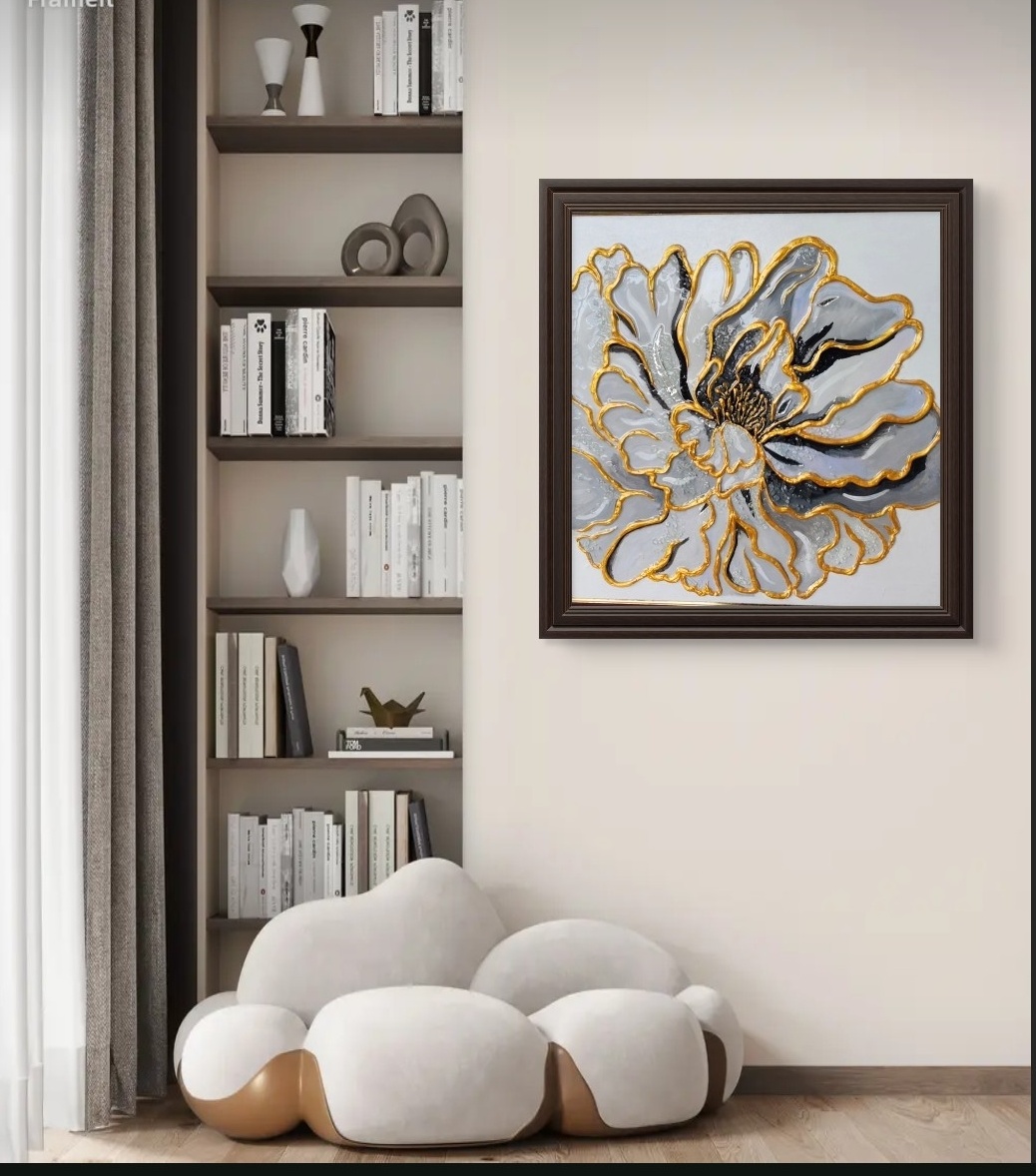 Handcrafted Floral Resin Wall Art